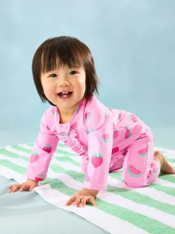 JoJo Maman Bébé - Zonbeschermend pak met aardbeienprint