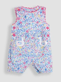 JoJo Maman Bébé Appliqué Pocket 100% Cotton Dungarees
