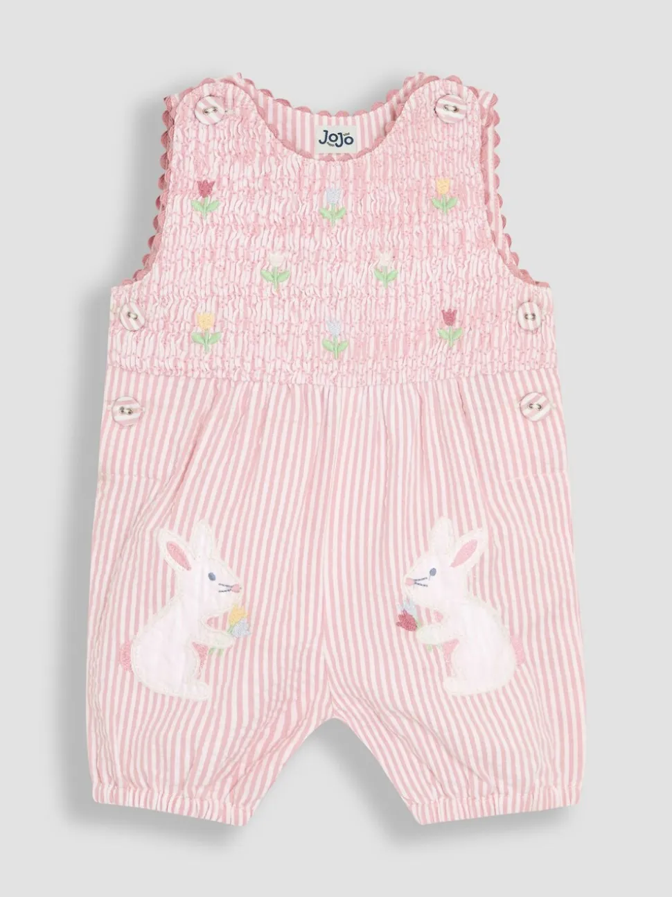 JoJo Maman Bébé Appliqué Pocket 100% Cotton Dungarees