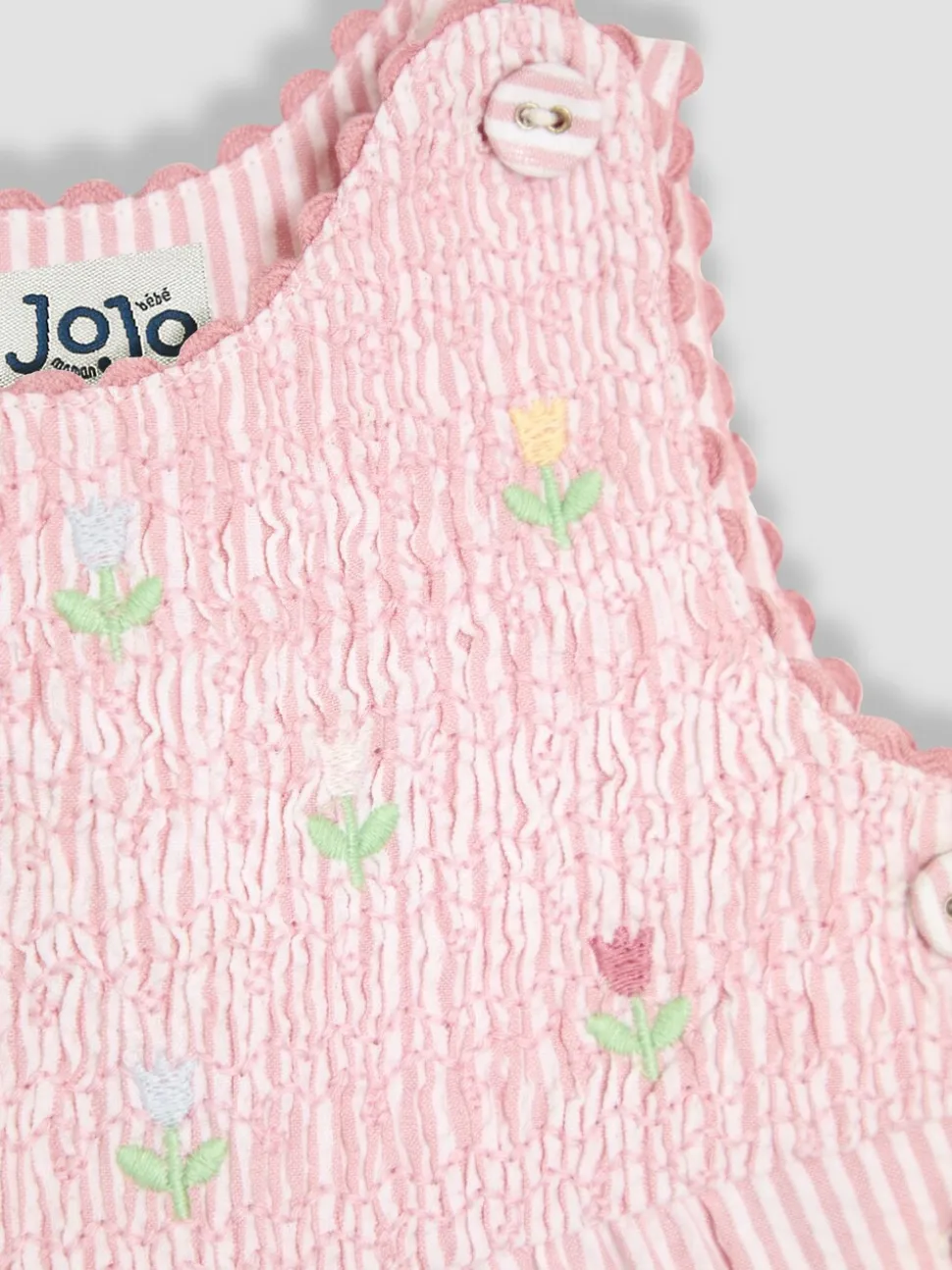 JoJo Maman Bébé Appliqué Pocket 100% Cotton Dungarees
