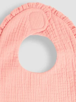 JoJo Maman Bébé Baby Muslin Frill Bib