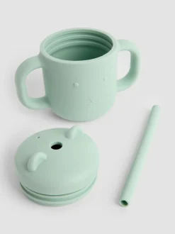 JoJo Maman Bébé Bear Silicone Sippy Cup with Straw