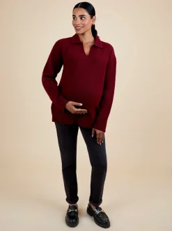 JoJo Maman Bébé Collared Maternity And Nursing Jumper