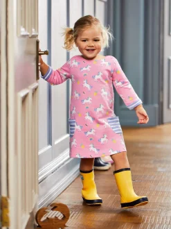 JoJo Maman Bébé Contrast Trim Lined Wellies