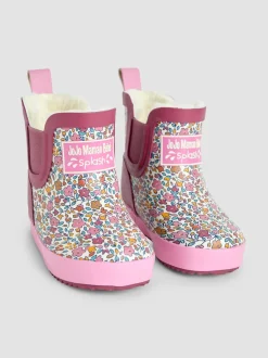 JoJo Maman Bébé Cosy Lined Ditsy Ankle Wellie