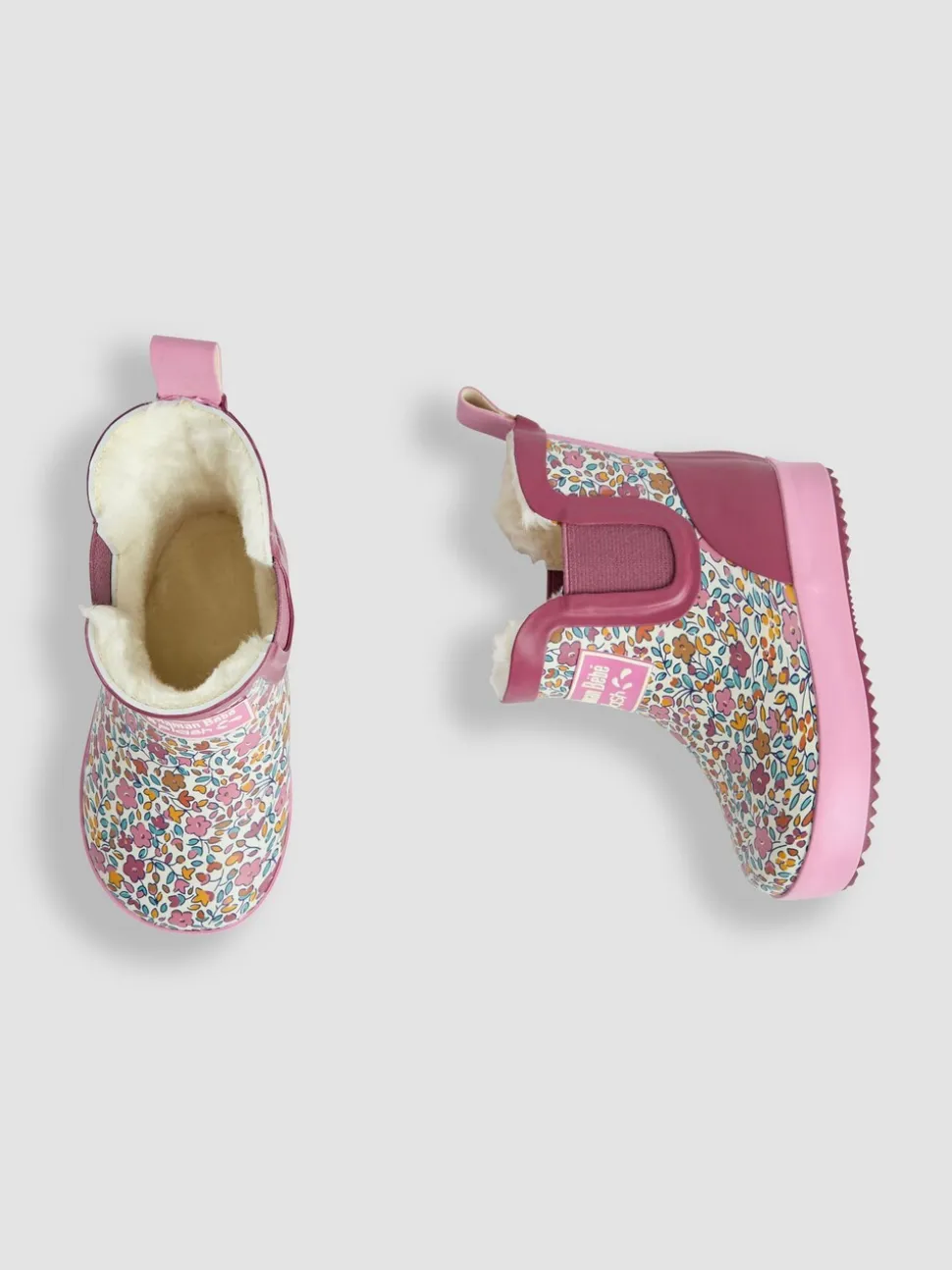 JoJo Maman Bébé Cosy Lined Ditsy Ankle Wellie