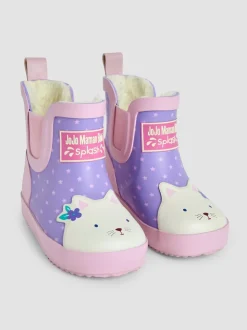 JoJo Maman Bébé Cosy Lined Cat Ankle Wellies