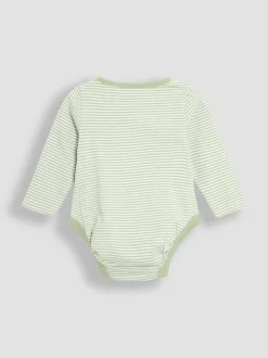 JoJo Maman Bébé 2-delige set bretelbroeken met katoenen voetjes