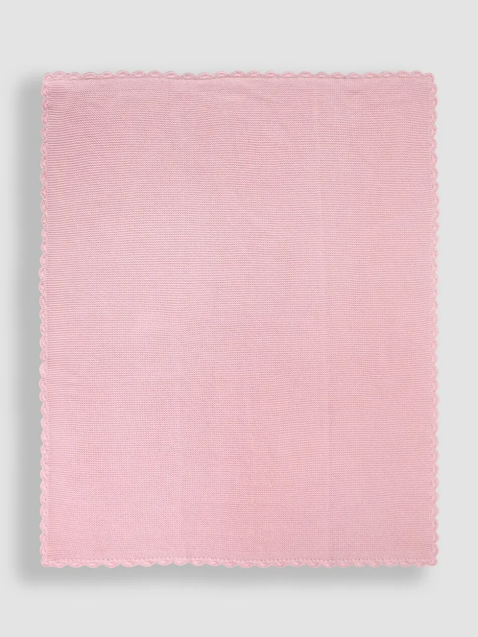 JoJo Maman Bébé Dusky Pink Scalloped Edge Blanket