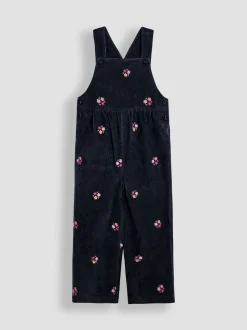 JoJo Maman Bébé Embroidered Cord Dungarees & Blouse Set