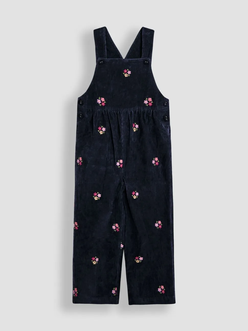 JoJo Maman Bébé Embroidered Cord Dungarees & Blouse Set