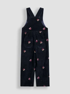 JoJo Maman Bébé Embroidered Cord Dungarees & Blouse Set