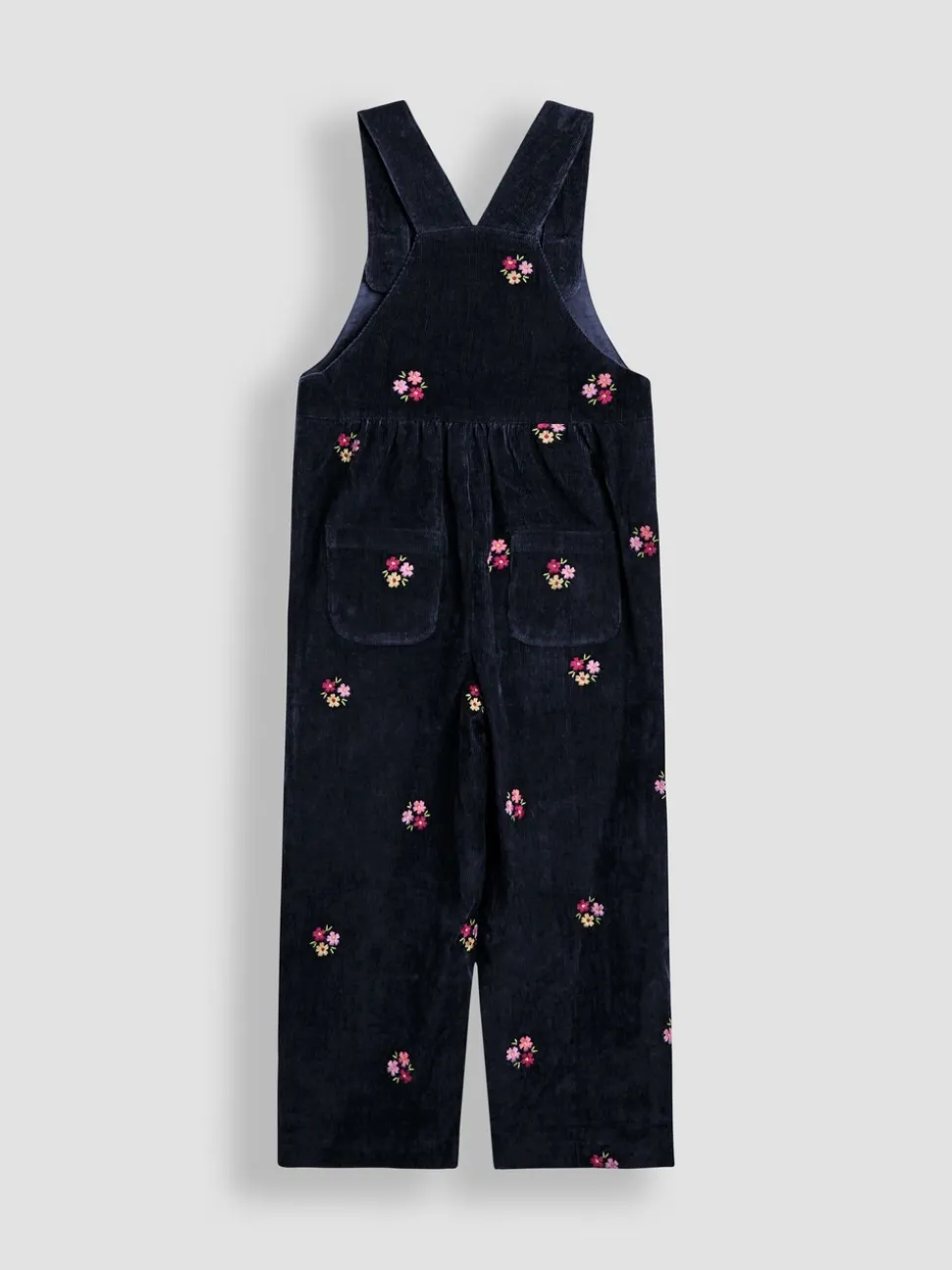 JoJo Maman Bébé Embroidered Cord Dungarees & Blouse Set