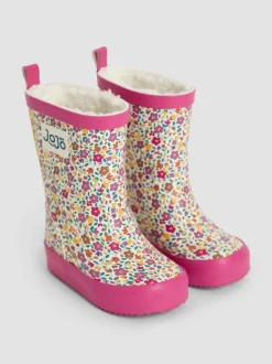 JoJo Maman Bébé Floral Cosy Lined Boots