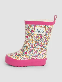 JoJo Maman Bébé Floral Cosy Lined Boots