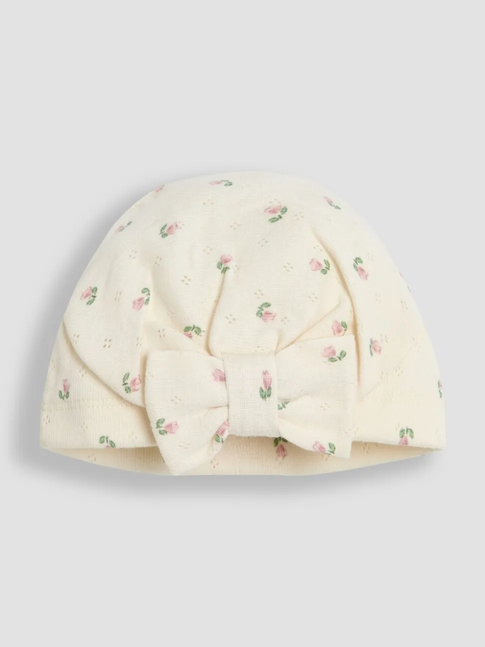 JoJo Maman Bébé Floral Print Turban 100% Cotton Hat