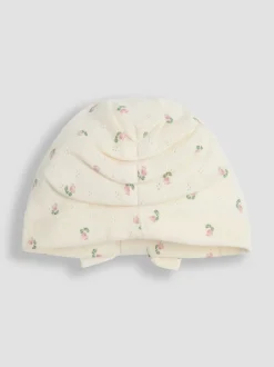 JoJo Maman Bébé Floral Print Turban 100% Cotton Hat