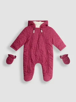 JoJo Maman Bébé Floral Quilted Pramsuit