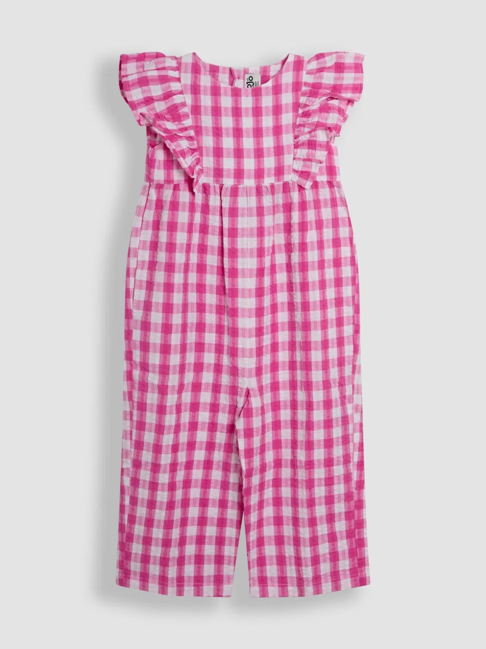 JoJo Maman Bébé Frill Shoulder Jumpsuit van 100% katoen