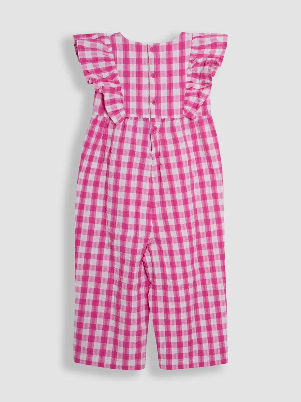 JoJo Maman Bébé Frill Shoulder Jumpsuit van 100% katoen