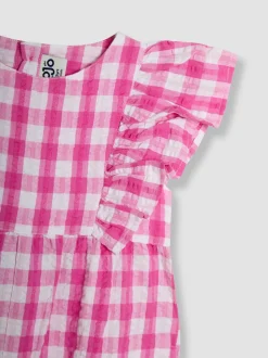 JoJo Maman Bébé Frill Shoulder Jumpsuit van 100% katoen