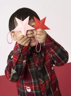 JoJo Maman Bébé geborduurd Ruit Kerstmis overhemd