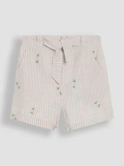 JoJo Maman Bébé geborduurde shorts met omgeslagen zoom