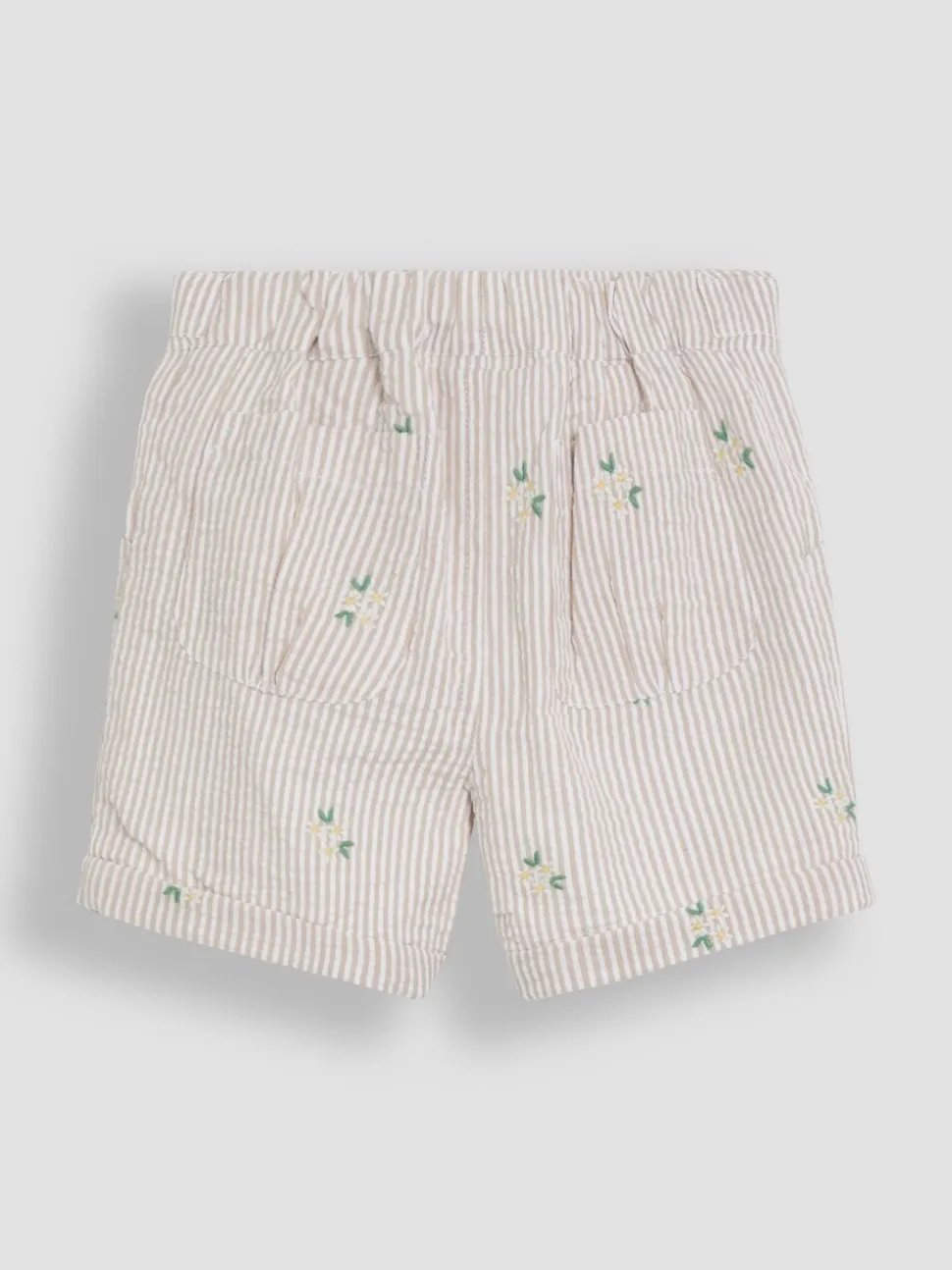 JoJo Maman Bébé geborduurde shorts met omgeslagen zoom