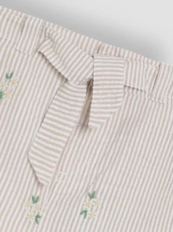 JoJo Maman Bébé geborduurde shorts met omgeslagen zoom