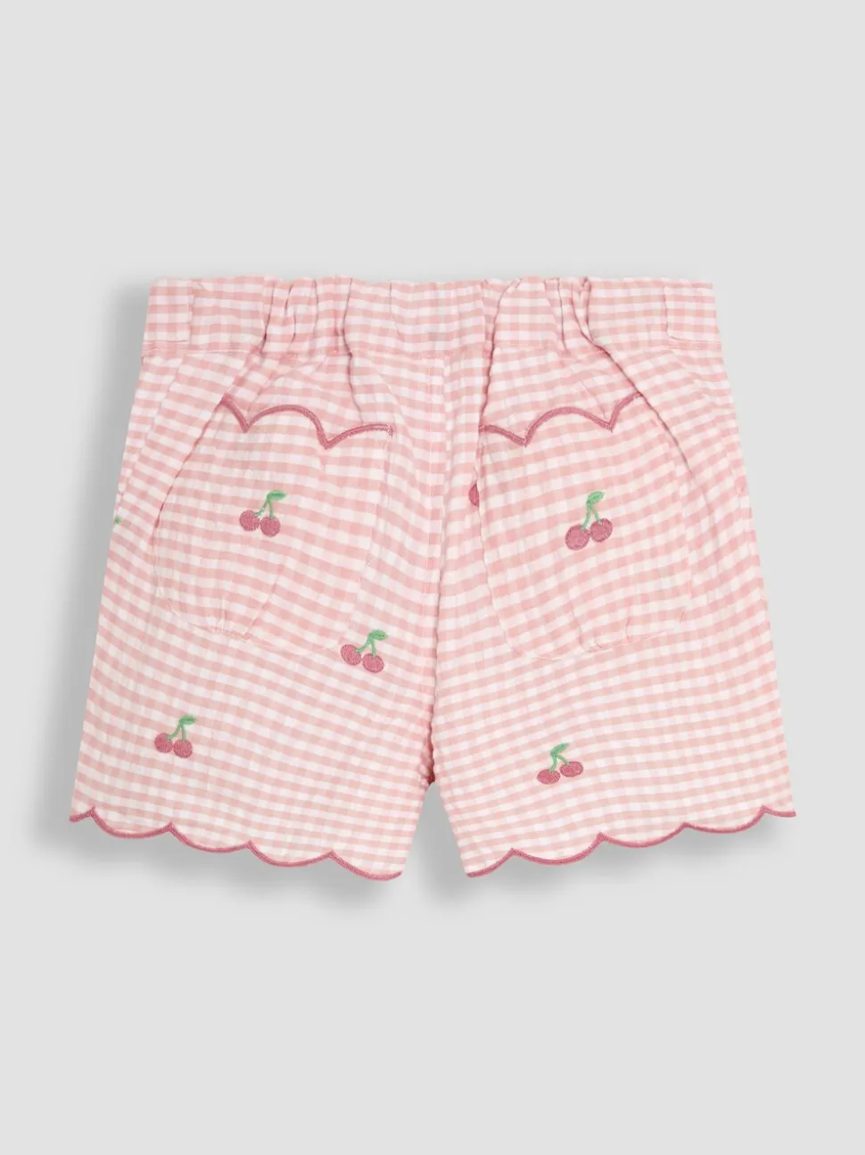 JoJo Maman Bébé Geborduurde shorts met geschulpte zoom van 100% katoen