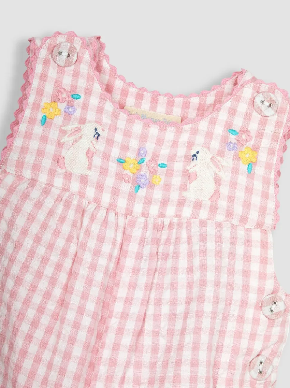 JoJo Maman Bébé gingham tuinbroek met applicatie