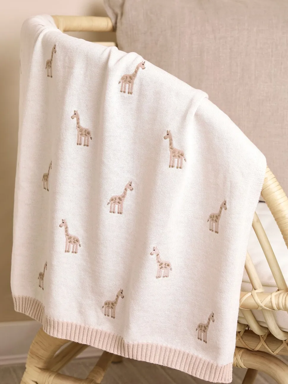 JoJo Maman Bébé Giraffe Embroidered Shawl