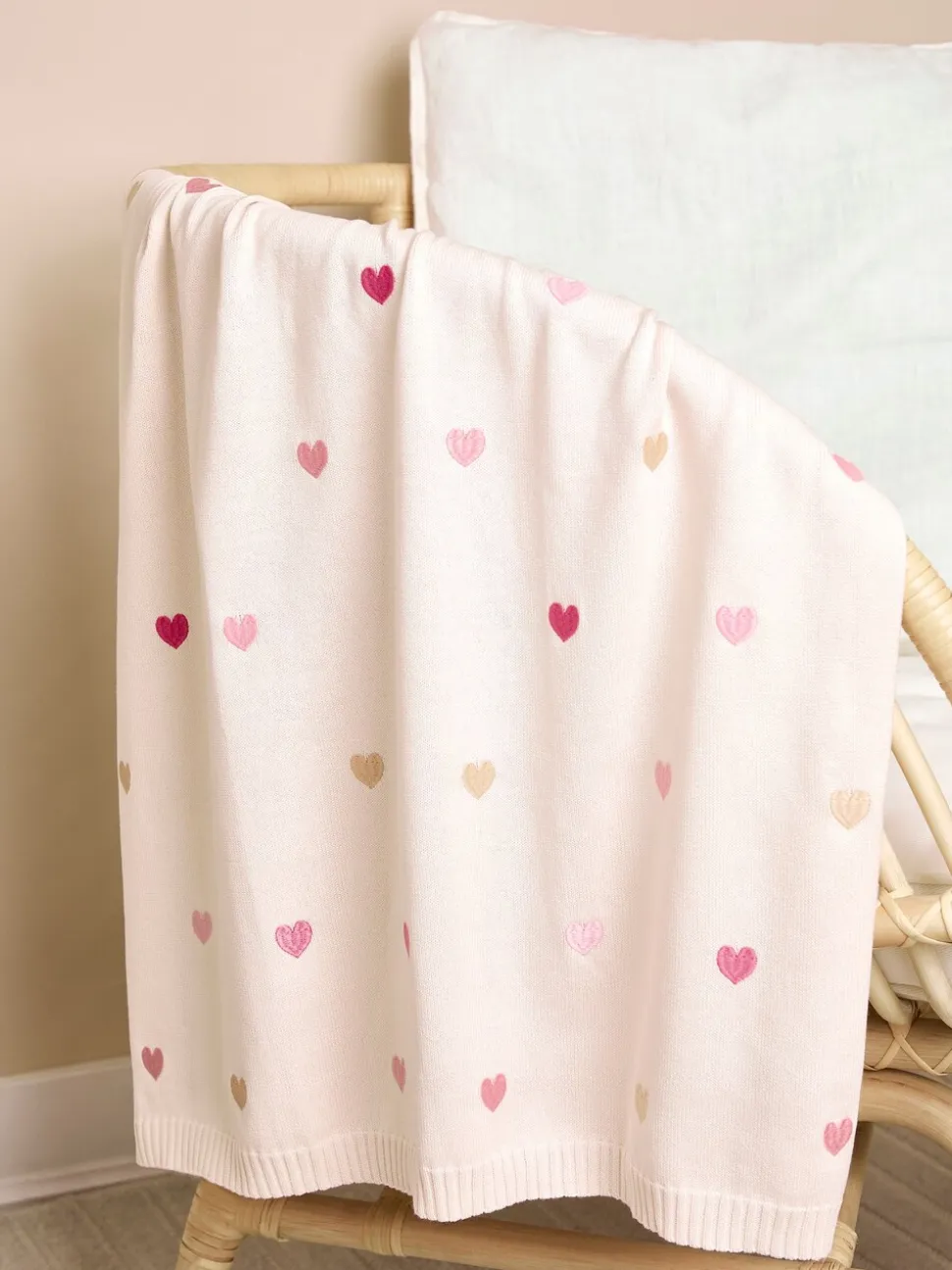 JoJo Maman Bébé Heart Embroidered Shawl