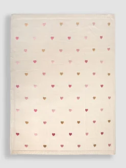 JoJo Maman Bébé Heart Embroidered Shawl