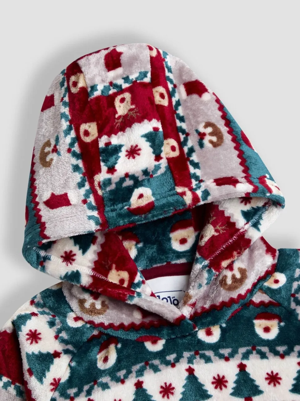 JoJo Maman Bébé Kerstmis Print Behaaglijke Deken Met capuchon