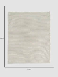 JoJo Maman Bébé Knitted Stripe Blanket Grey