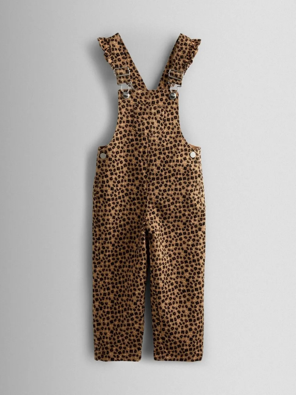 JoJo Maman Bébé Leopard Print Dungaree & T-Shirt Set