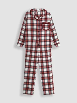 JoJo Maman Bébé Mens Check Woven Pyjama Set