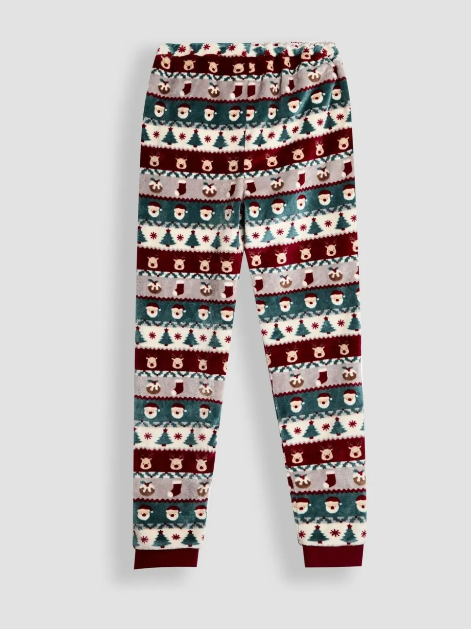 JoJo Maman Bébé Men's Christmas Fair Isle Fleece Pyjama Set
