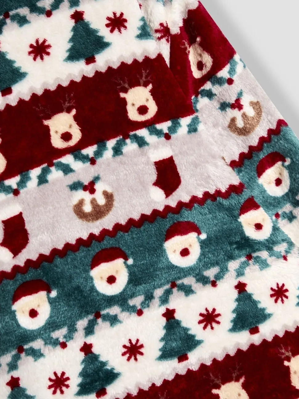 JoJo Maman Bébé Men's Christmas Fair Isle Fleece Pyjama Set
