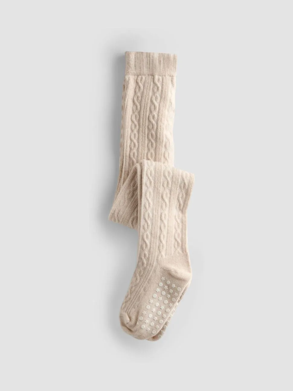 JoJo Maman Bébé 2-Pack Cotton Rich Cable Tights