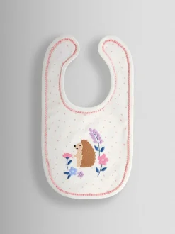 JoJo Maman Bébé 2-Pack Embroidered Appliqué Bibs