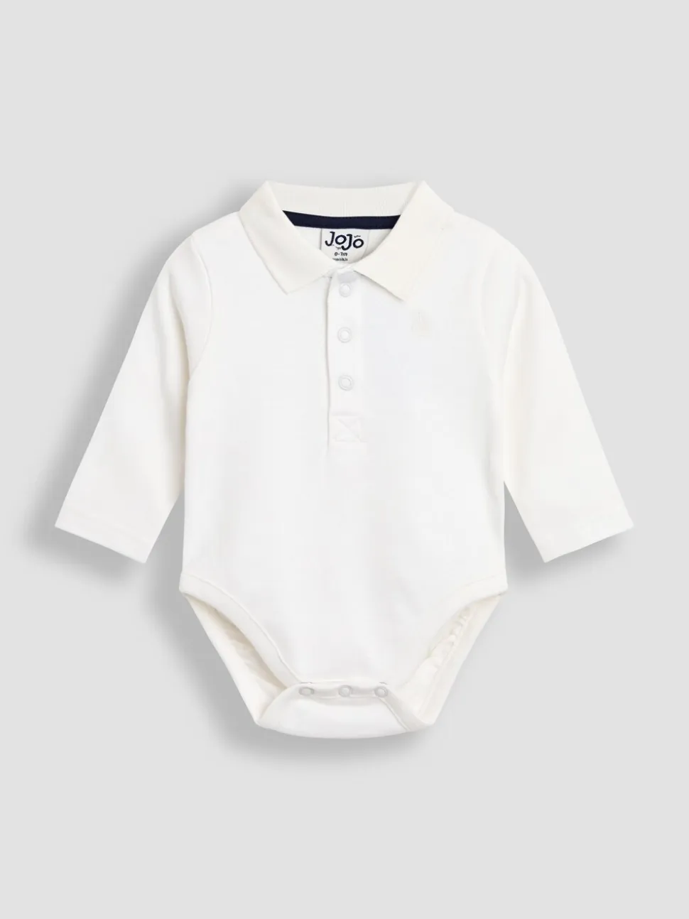 JoJo Maman Bébé 2-Pack Plain Long Sleeve Polo Shirt Bodies