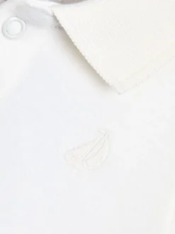JoJo Maman Bébé 2-Pack Plain Long Sleeve Polo Shirt Bodies