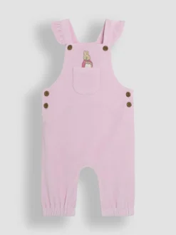 JoJo Maman Bébé Peter Rabbit Appliqué Velour Dungarees and Body Set