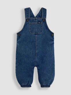 JoJo Maman Bébé 2-Piece Denim Dungarees & Top Set