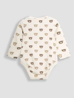 JoJo Maman Bébé Printed Bear And Appliqué Pocket Bodies 2 Pack
