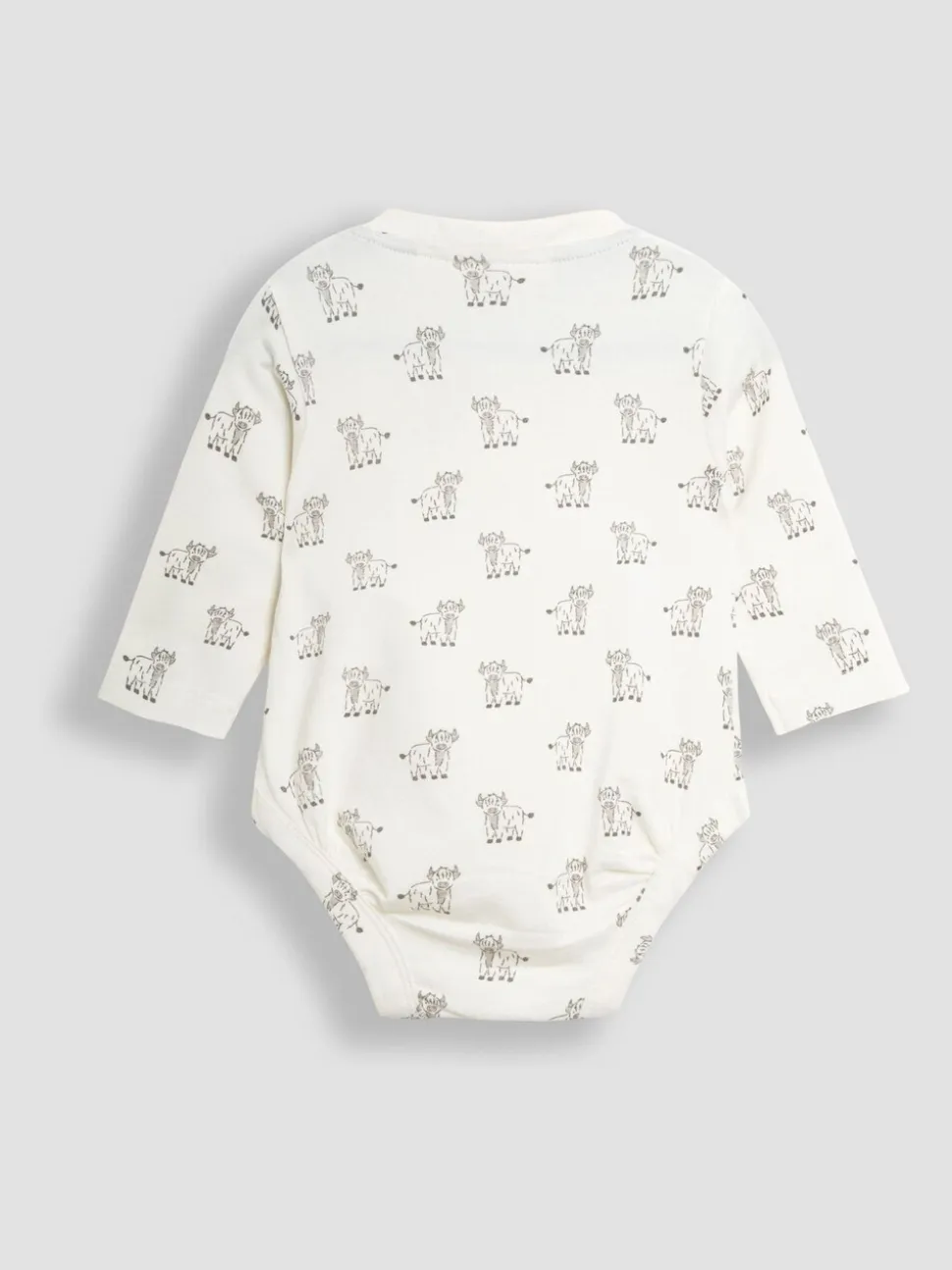JoJo Maman Bébé Printed Highland Cow And Striped Bodies 2 Pack