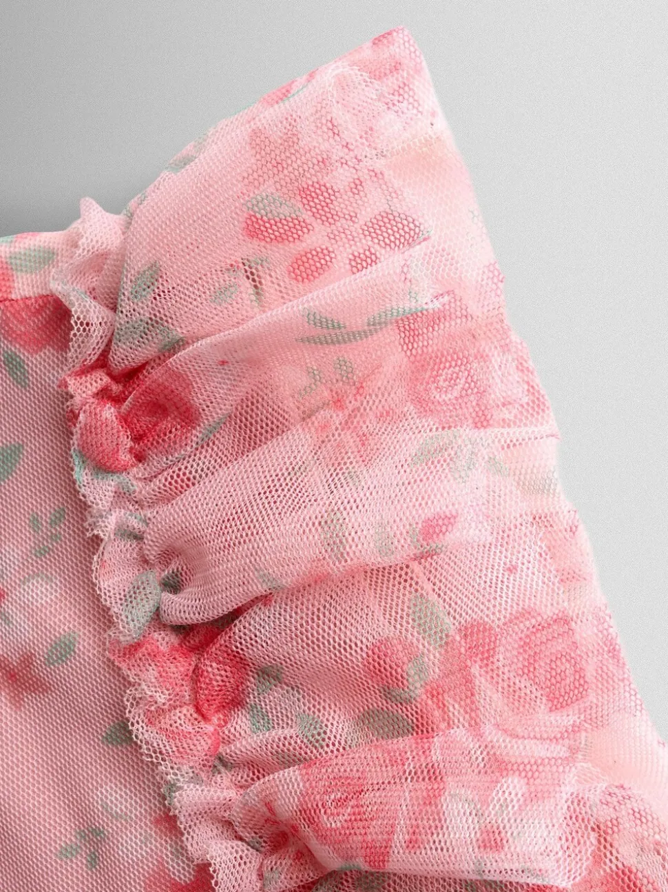 JoJo Maman Bébé Printed Tulle Ruffle Party Dress
