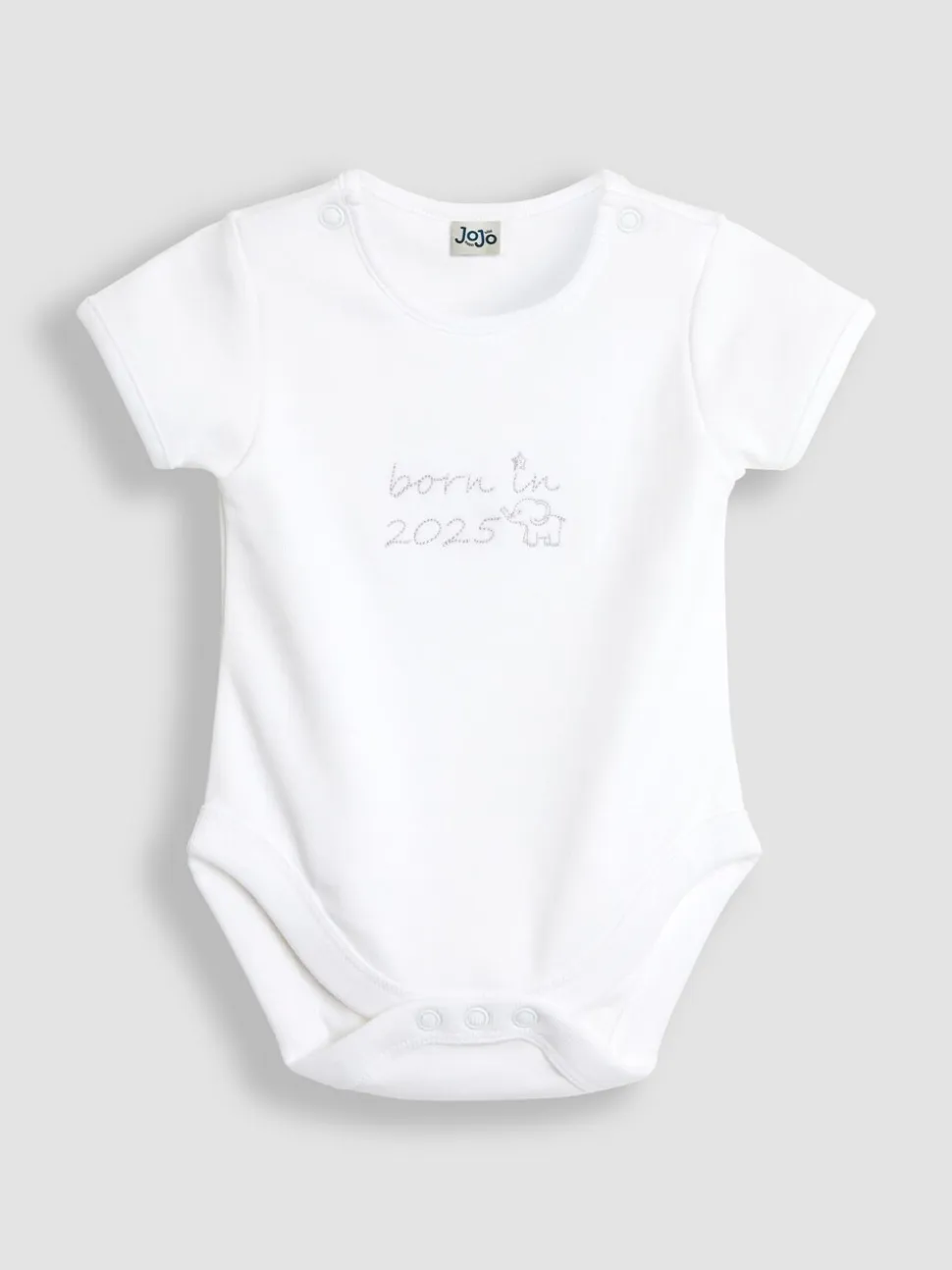 Jojo Maman Bébé romper met Born In 2025-borduursel